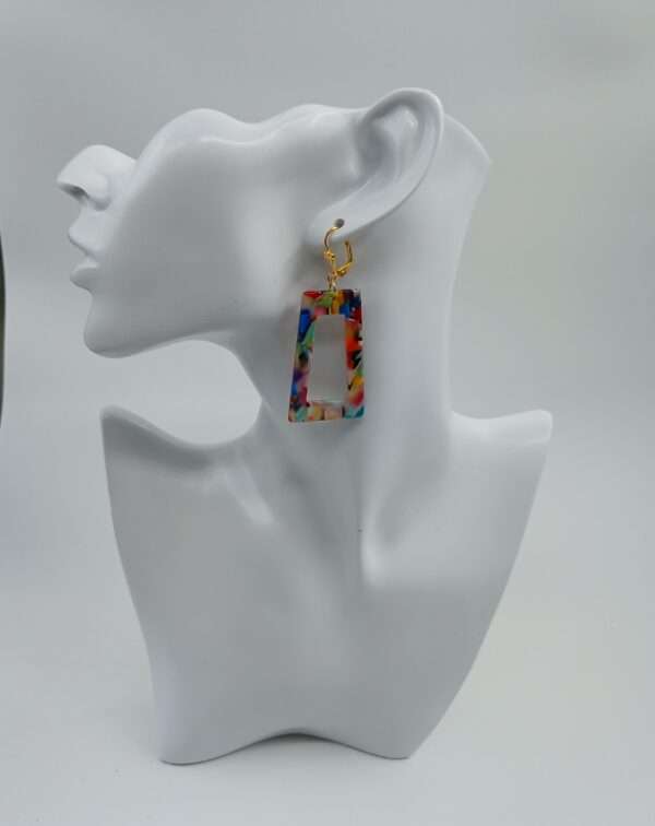 Ohschmuck aus Resin multicolor