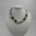 Collier, 4-reihig, mehrreihig, Aquamarin, Chromdiopsid, Zitrin, Magnetschließe