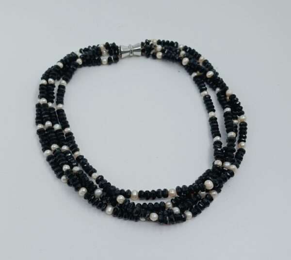 Collier Schörl - Süßwasserperle
