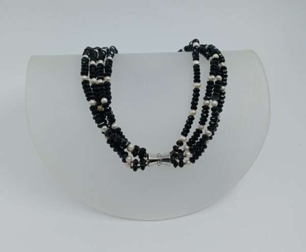 Collier Schörl - Süßwasserperle