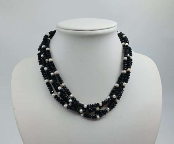 Collier Schörl - Süßwasserperle