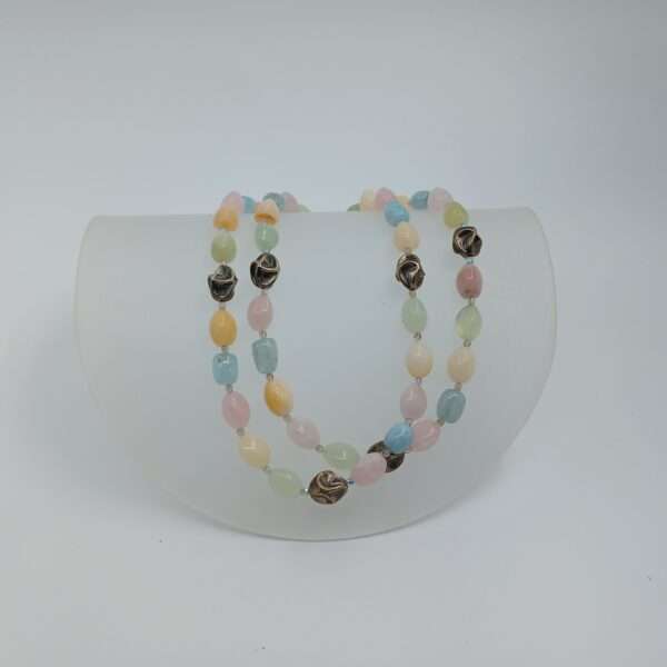 Collier zweireihig pastell