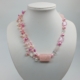 Asymmetrie, rosa, Süßwasserperlen, Rosenquarz