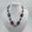 Kette Lapislazuli, Moosachat blau, rot